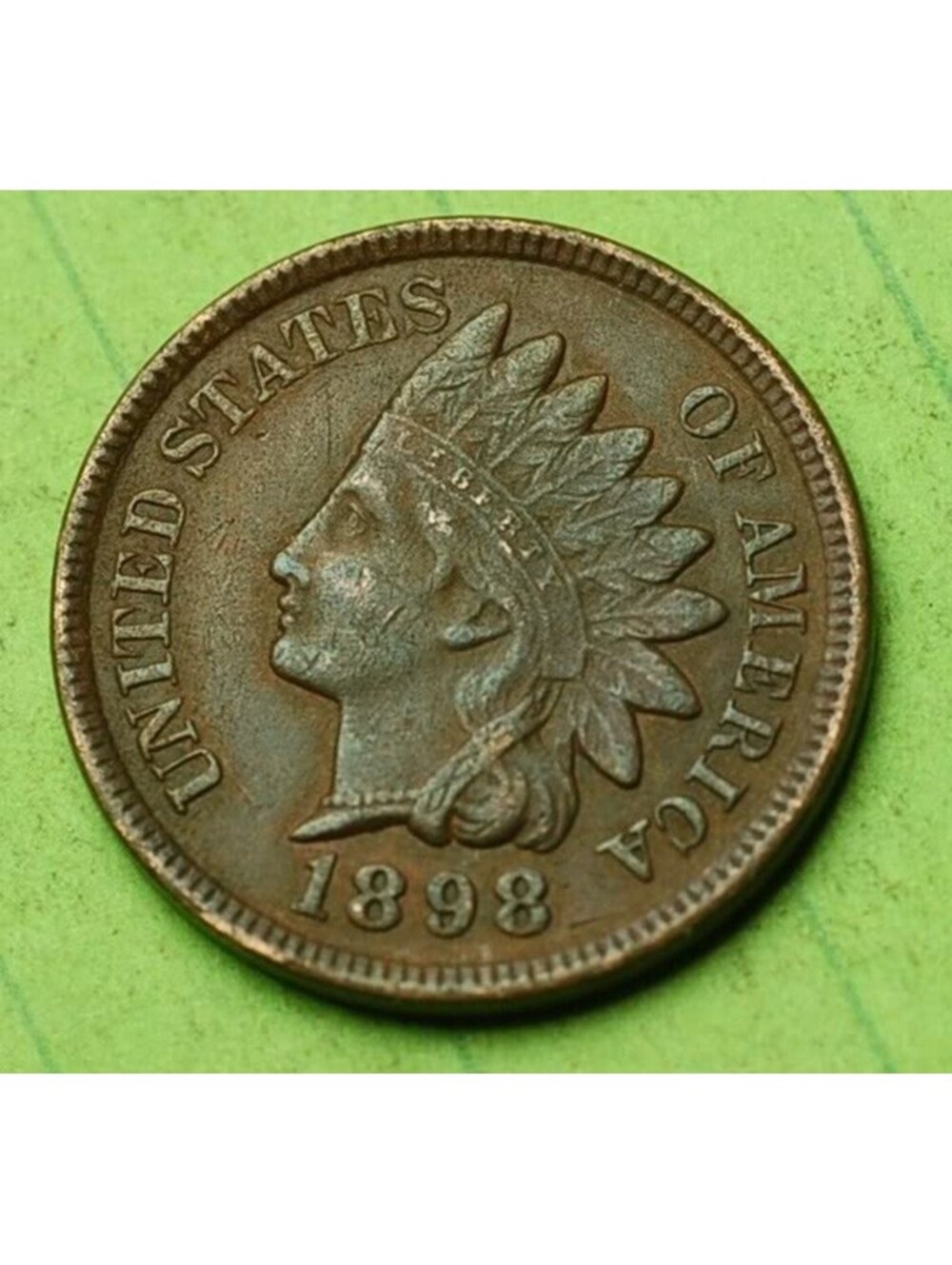 X451 1898 Indian Head Cent Penny 1c - DETAILS - Check Out Our Store